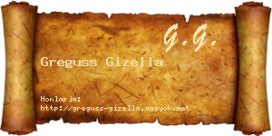 Greguss Gizella névjegykártya