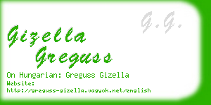 gizella greguss business card